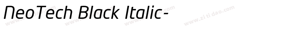 NeoTech Black Italic字体转换